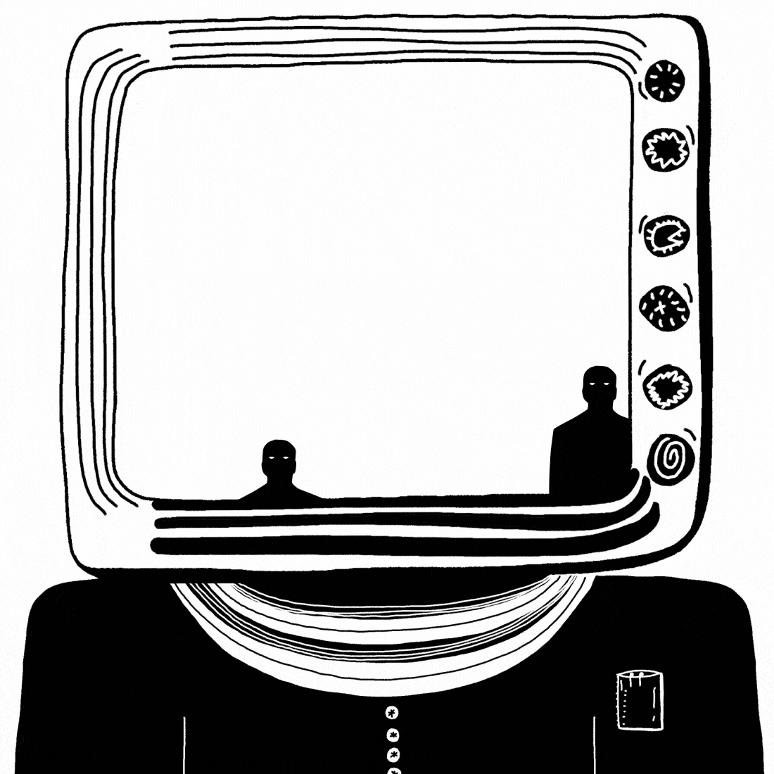 Loop Human Figures Entering Scene