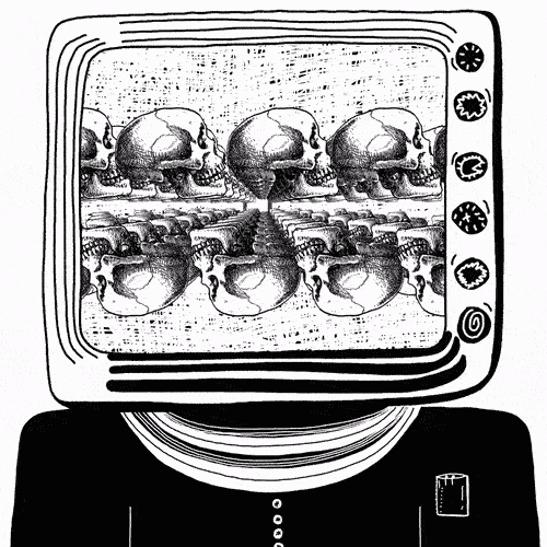 Tunnel Talking Skulls Animation 4K - Movimento