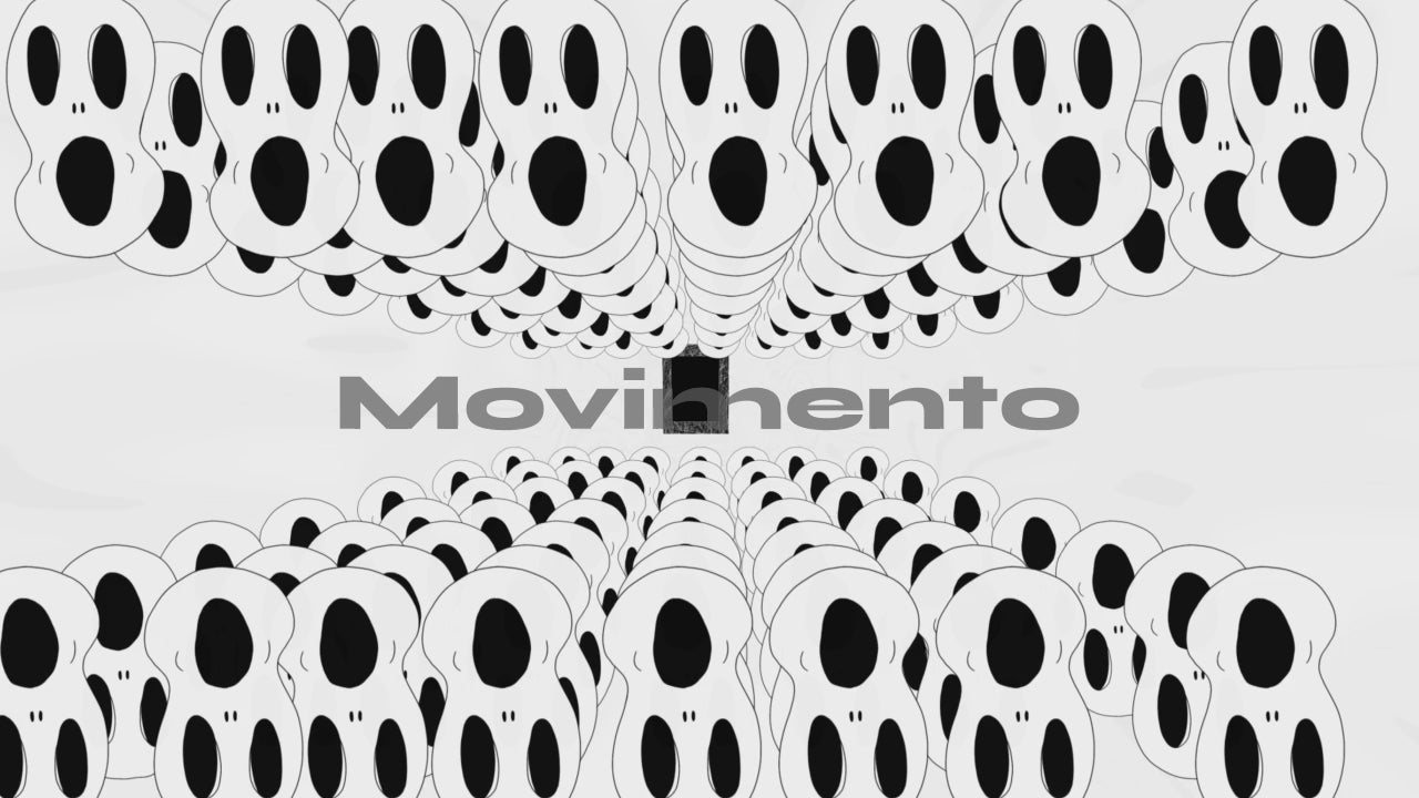 Tunnel Screaming Masks Animation 4K