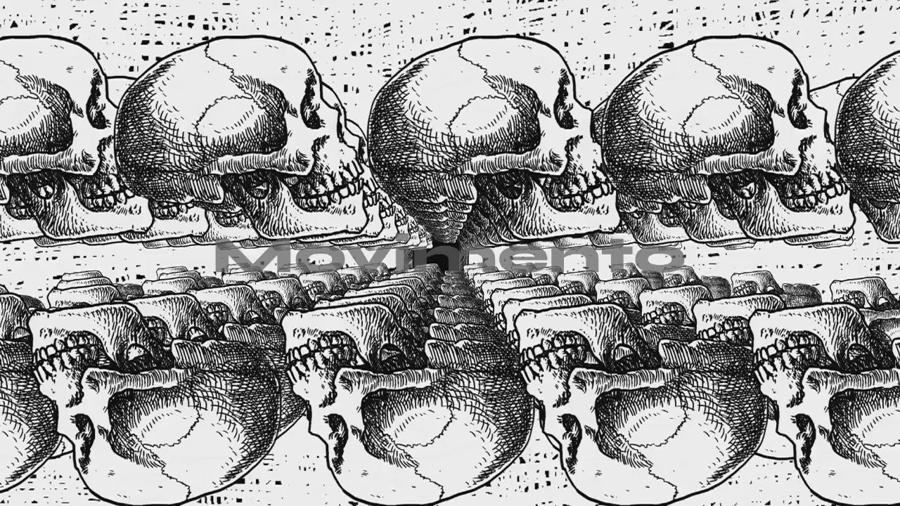 Tunnel Talking Skulls Animation 4K